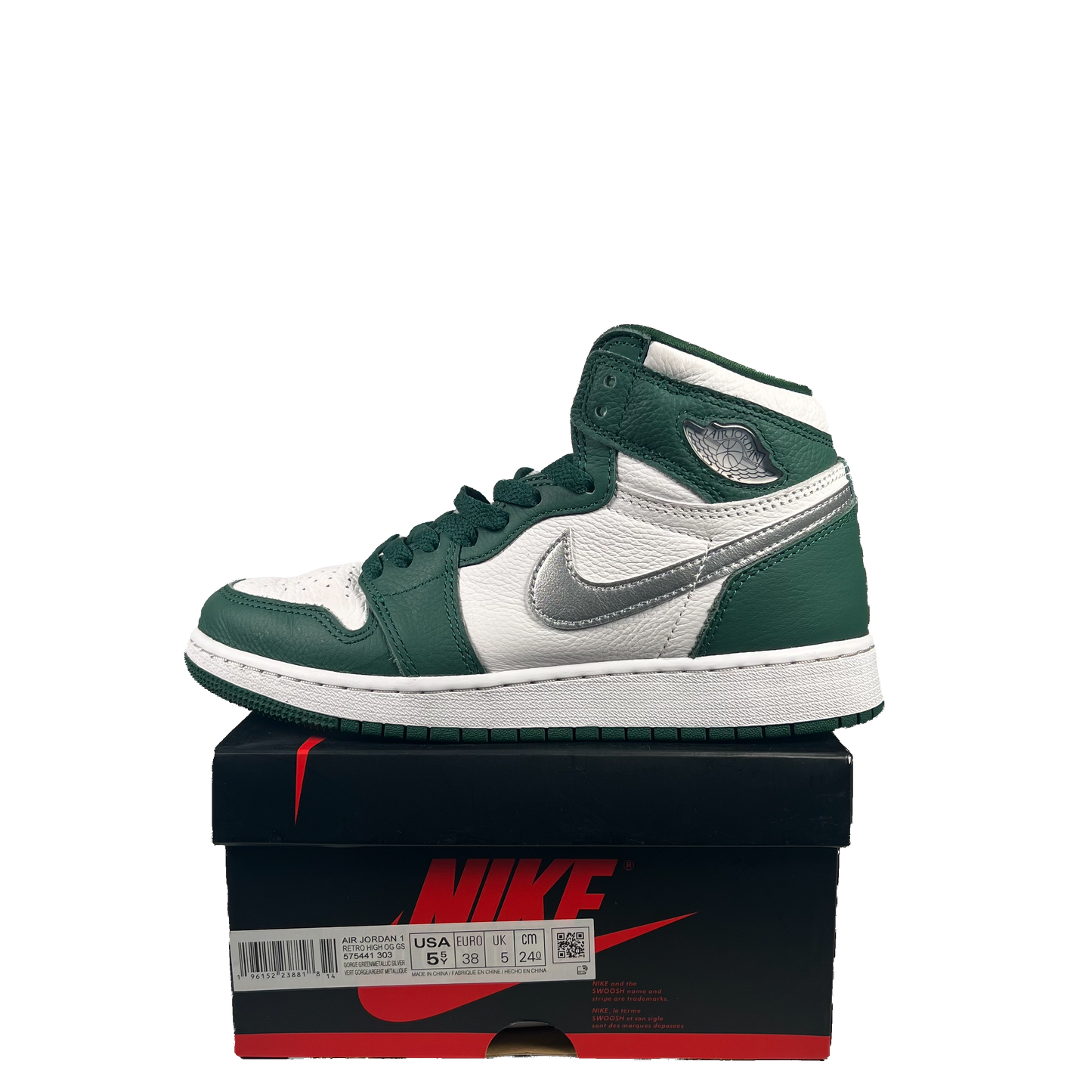 Jordan 1 High Gorge Green (2022) Size 5.5Y USED s19550