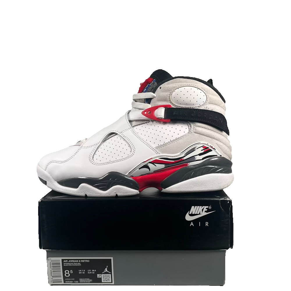 Jordan 8 White True Red (2025) Size 8.5 USED s23773