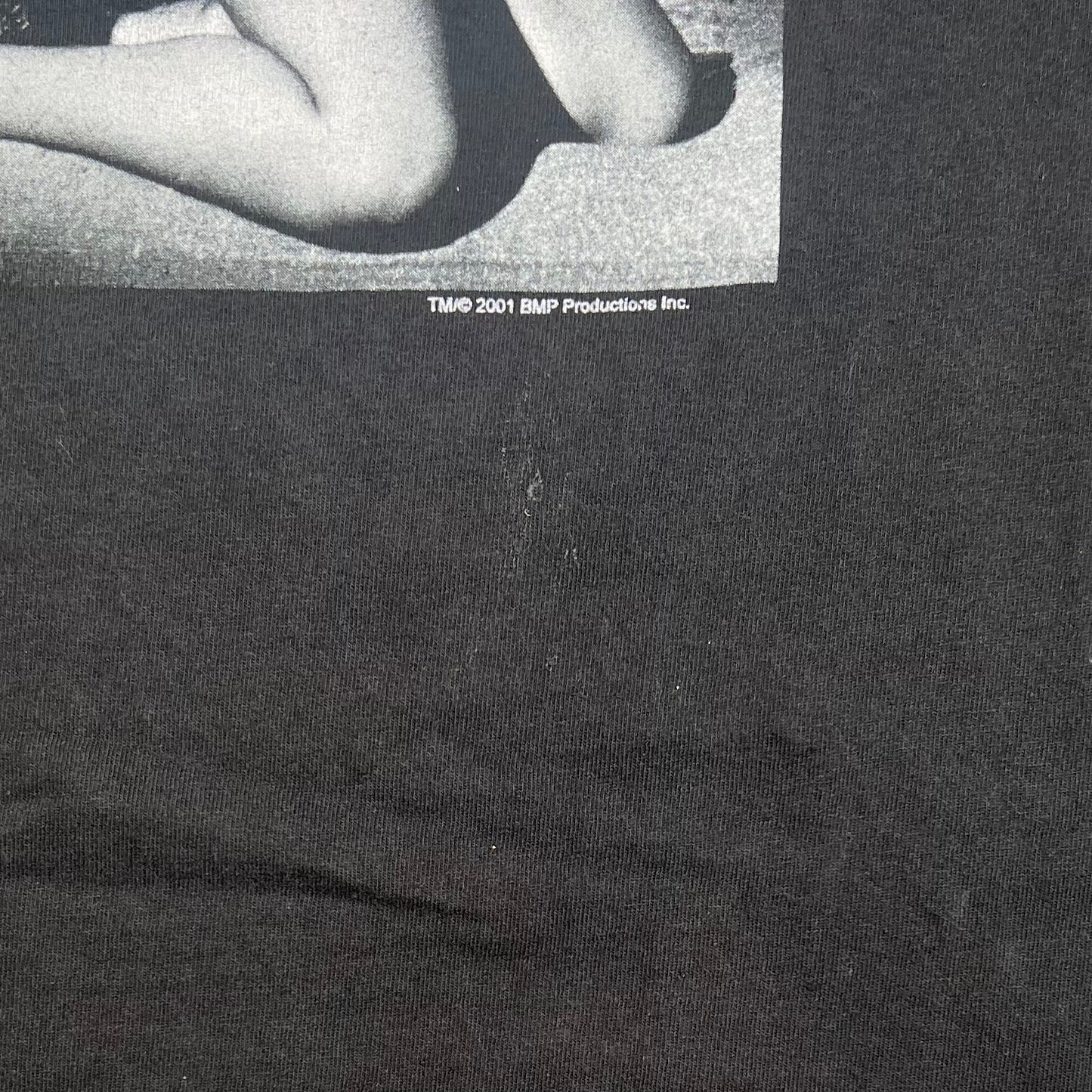 Y2K Betty Page "Confidential" Portrait Tee Black Size Large USED v19381