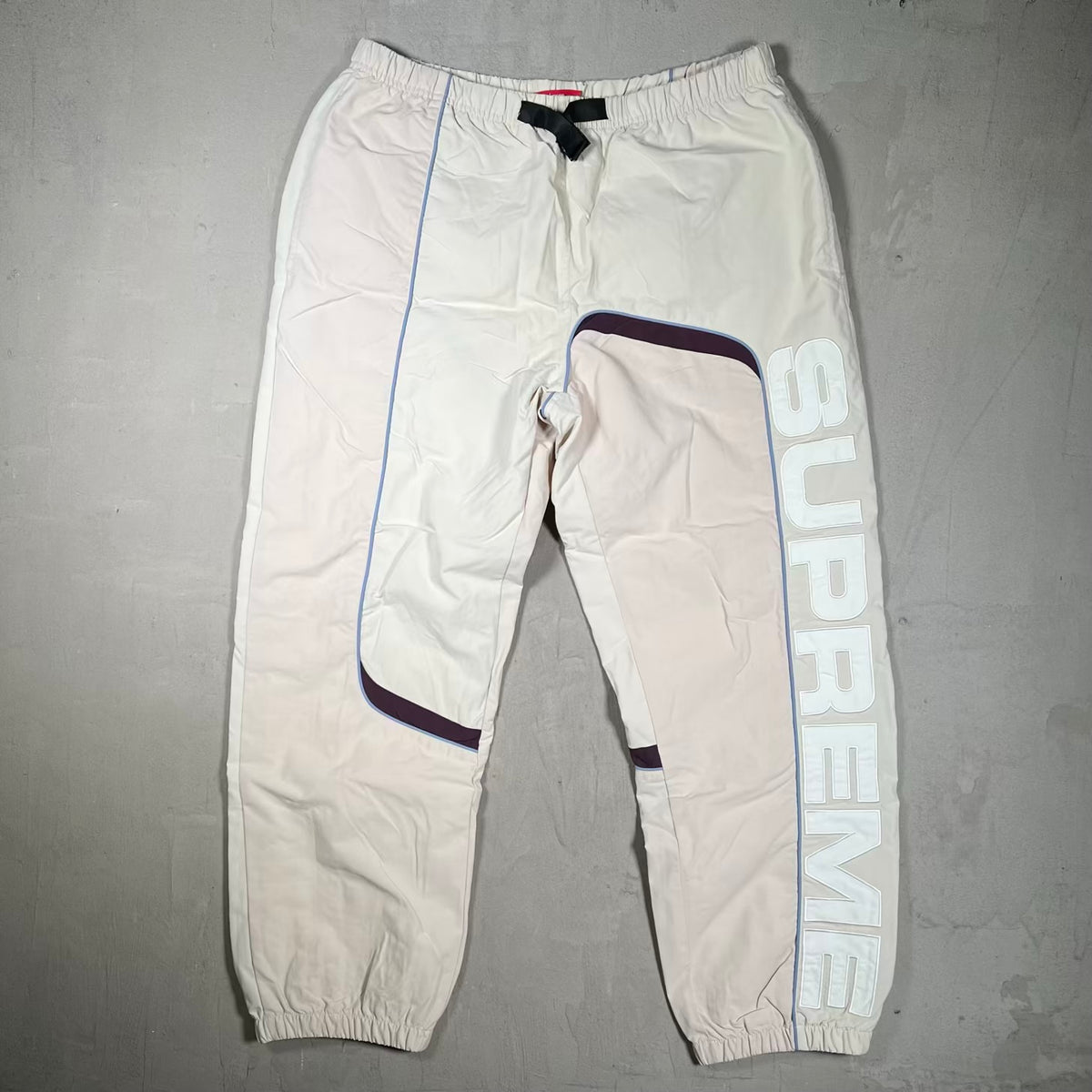 Supreme S Paneled Belted Track Pant Dusty Pink (2021) Size Large USED x18387