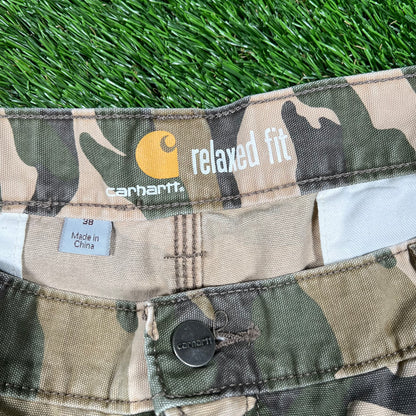 Carhartt Camo Cargo Shorts Size 38 USED v16868