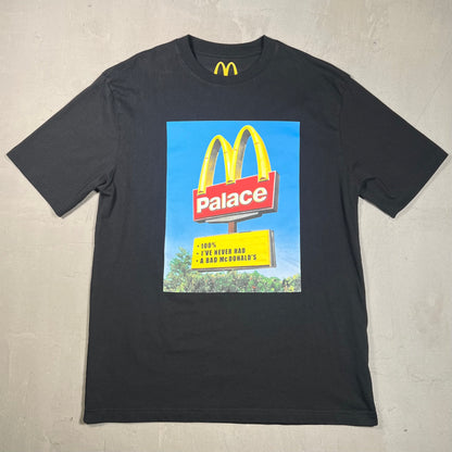 Palace Mcdonalds Black Arches Tee Size Large USED x15395