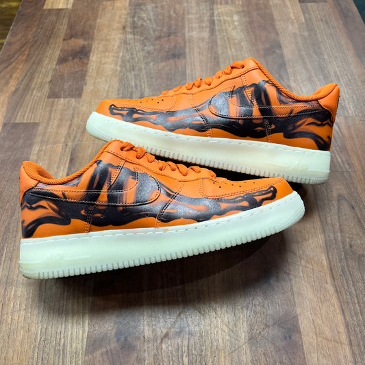 Nike Air Force 1 Low Orange Skeleton Halloween (2025) Size 10 USED s16887
