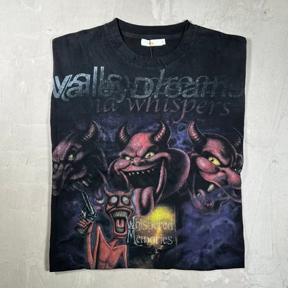 Vale Voices Washed Black Tee Size Medium NEW x18965