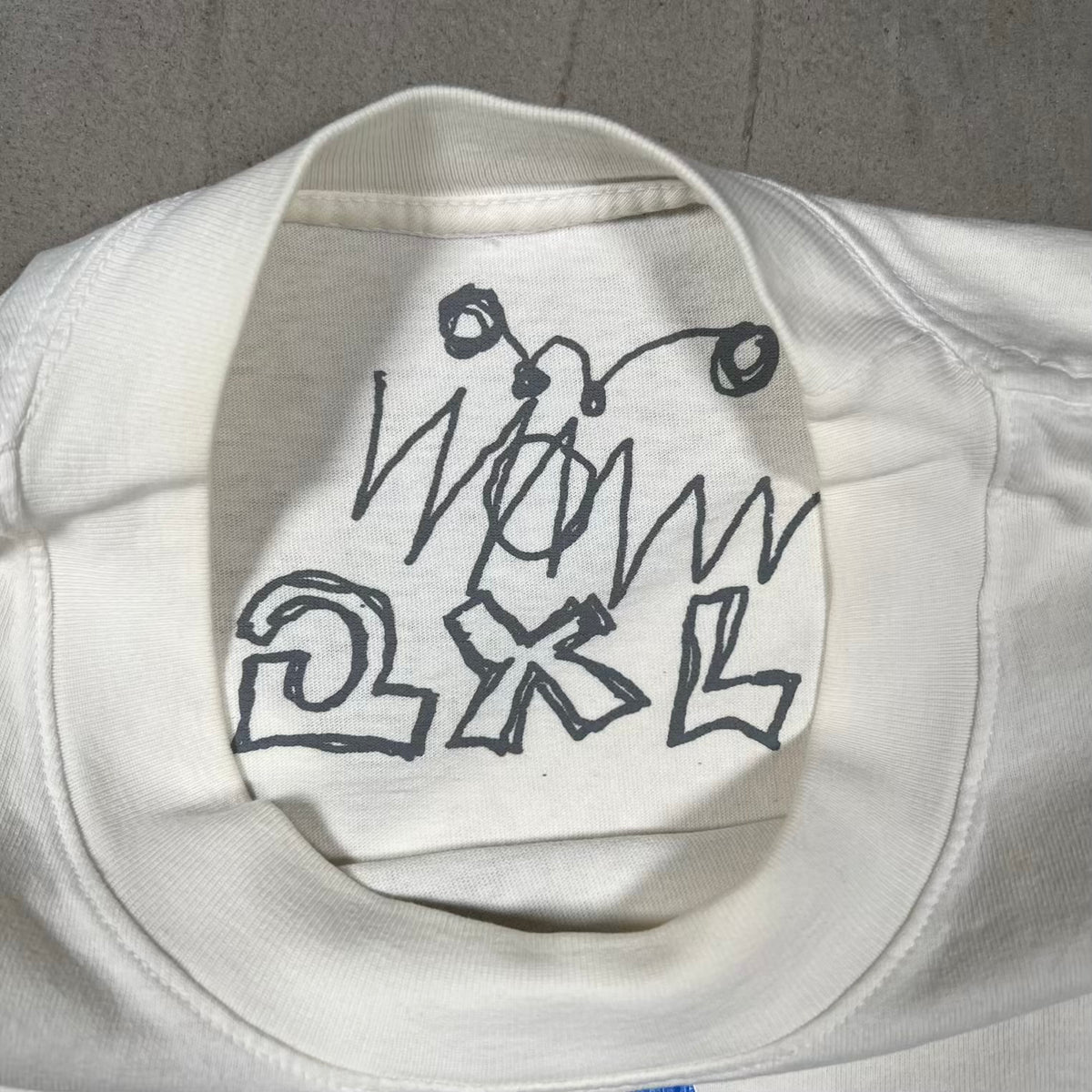 Asspizza Flag Star White Tee Size XXL USED x18447