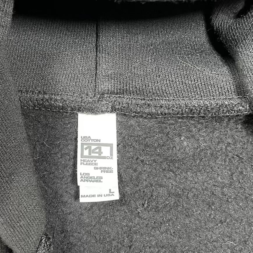 LA Aparel Black Blank Hoodie Size Large USED x18393