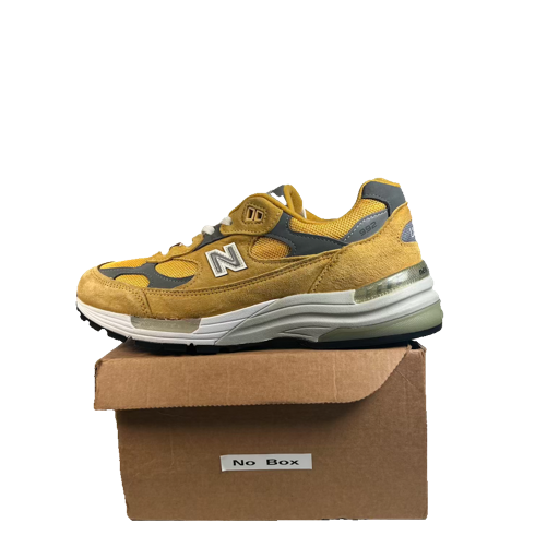 New Balance 992 Yellow Grey (2020) Size 8 USED s23418