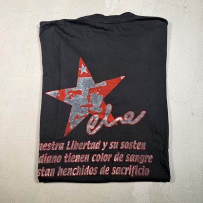 Y2K Che Guevara Rap Style Black Tee SIze XL USED v17964