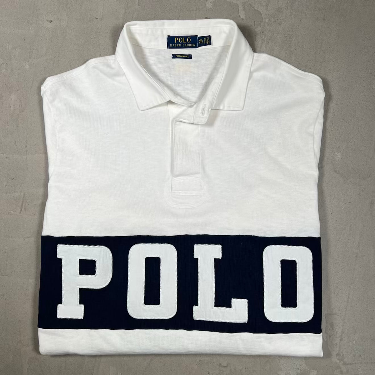 Y2K Polo Ralph Lauren US Open White Longsleeve Size XXL USED v20216