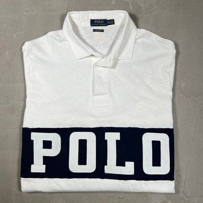 Y2K Polo Ralph Lauren US Open White Longsleeve Size XXL USED v20216