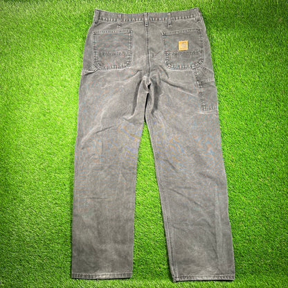 Y2K Carhartt Workwear Black Denim Pants Size 36 USED v18708