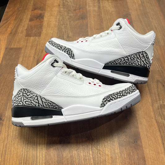 Jordan 3 White Cement (2011) Size 9 USED s17161
