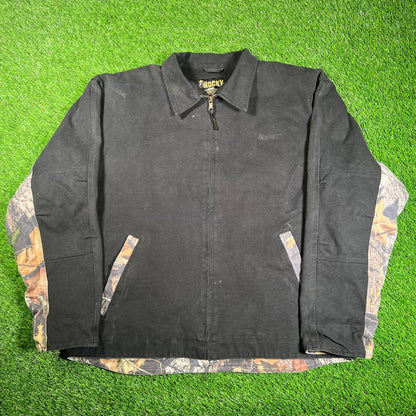 1990s Rocky Black/Real Tree Jacket Size XL USED v18212