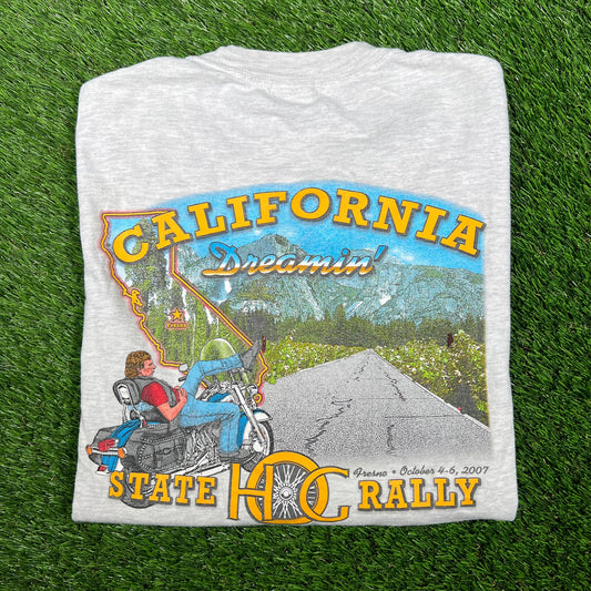 2007 California HOC State Rally Grey Longsleeve Size Medium USED v16996