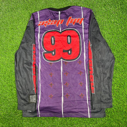 Ksubi Purple Motocross Longlseeve Jersey Size Medium USED x15031