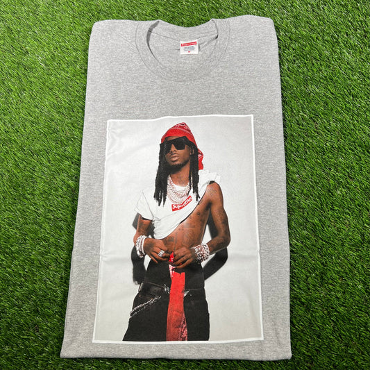 Supreme Playboi Carti Grey Tee Size Medium NEW x14453