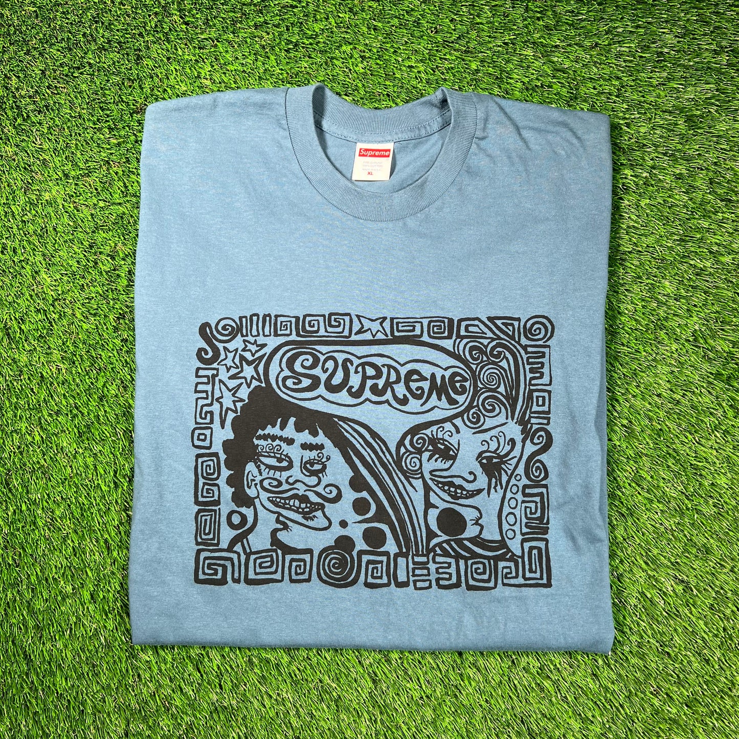 Supreme Slate Faces Tee (2018) Size XL USED x16698