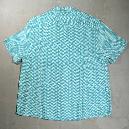 Corridor Vision SS Camp Blue Button Up Tee Size XL NEW x14707