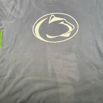 1990s Penn State Navy Waffle Thermal Size XL USED v17486