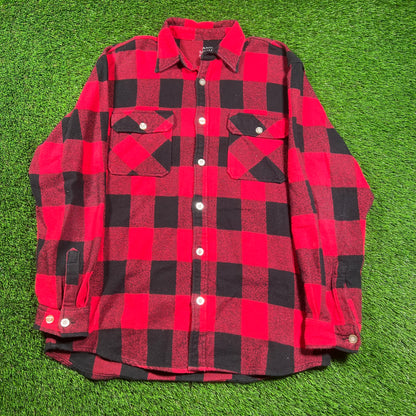 Anti Social Social Club Red Frantic Flannel (2020) Size Medium USED x16234