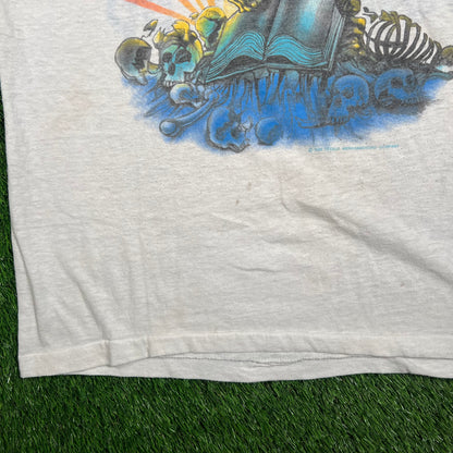 1988 Van Halen Monsters of Rock Tour White Tee Size XL USED v18662