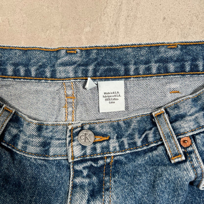 1990s Calvin Klein Blue Denim Jeans Size 38 USED v19370