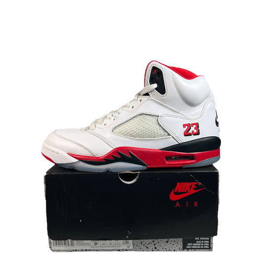 Jordan 5 Fire Red Black Tongue (2025) Size 9.5 USED s22717