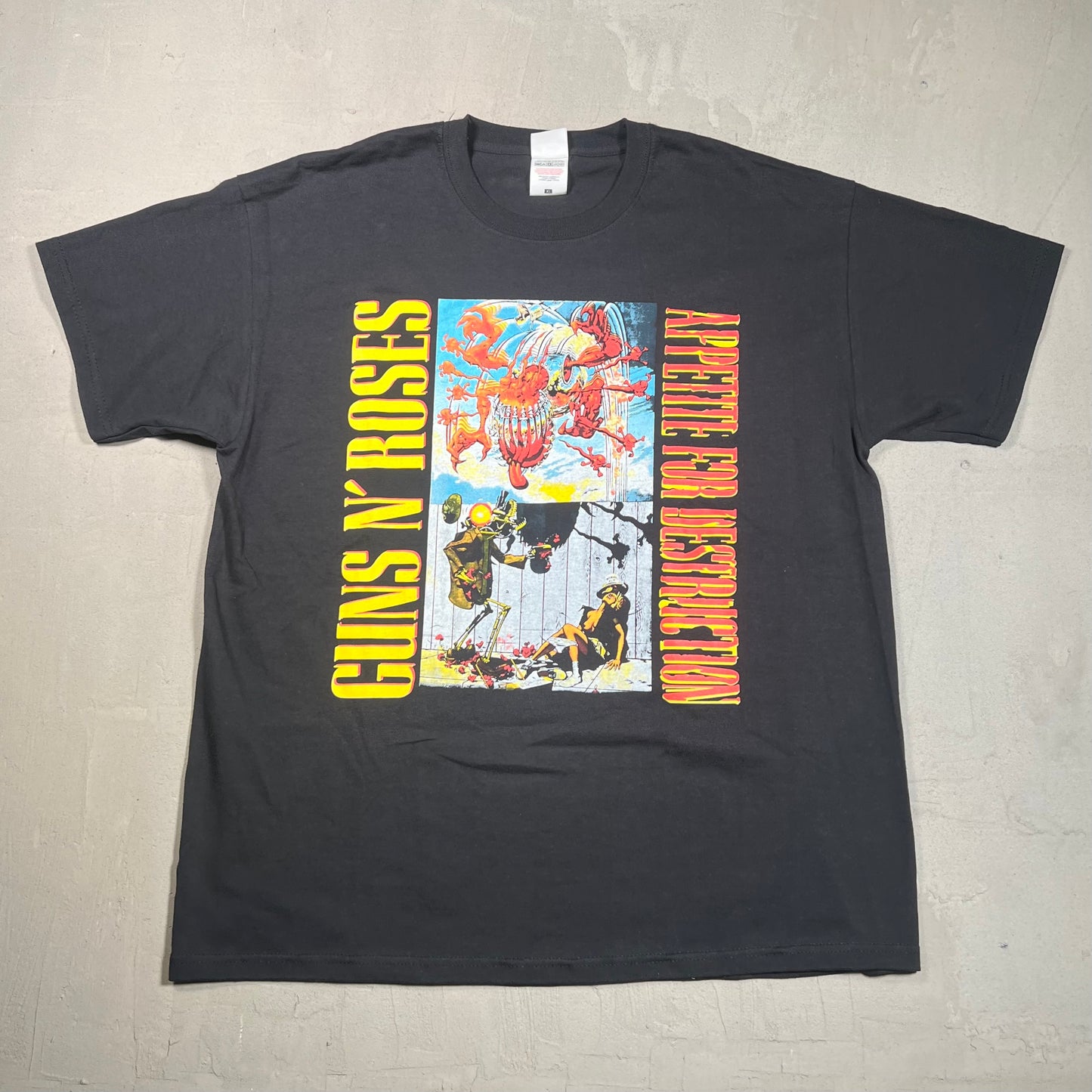 Guns N Roses Appetite for Destruction Modern Tee Black Size XL USED v19390