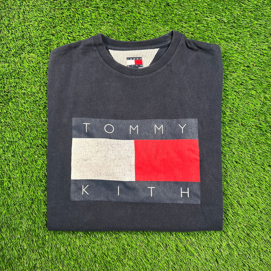 Kith Tommy Hilfiger Navy Tee Size Small USED x16531