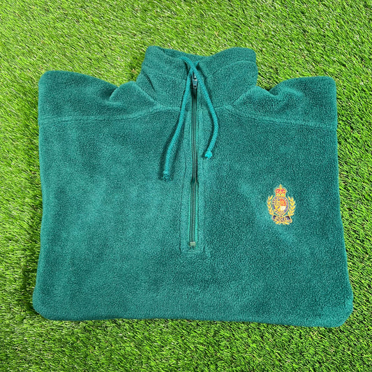 Ralph Lauren Polo Golf Logo Green Fleece Jacket Size Large USED v18035