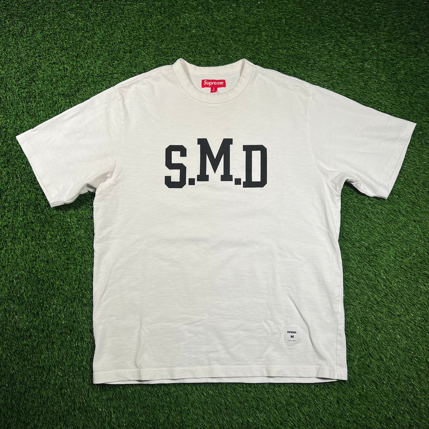 Supreme White "SMD" Tee (2025) Size Medium USED x16518