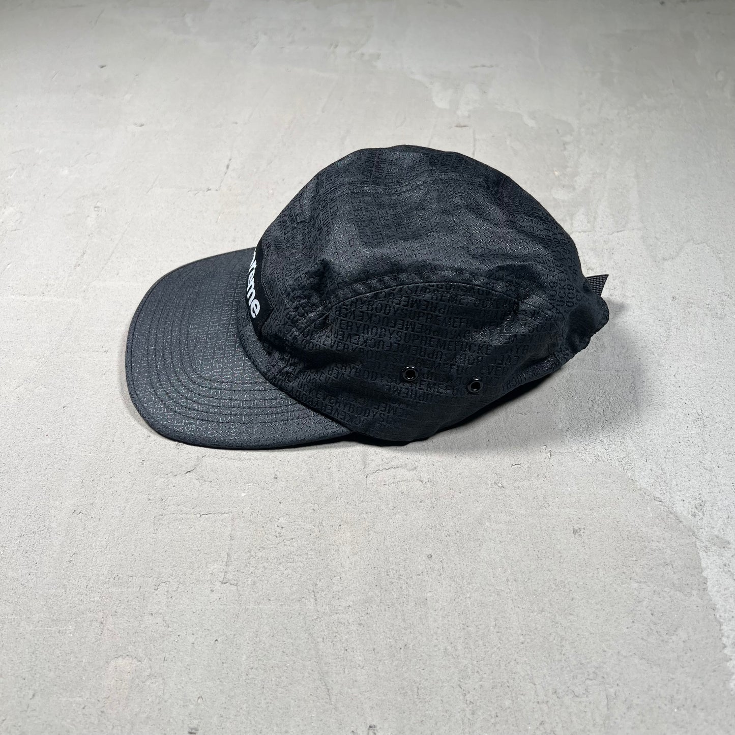Supreme Ripstop Fuck Everybody Black Camp Hat USED x17499