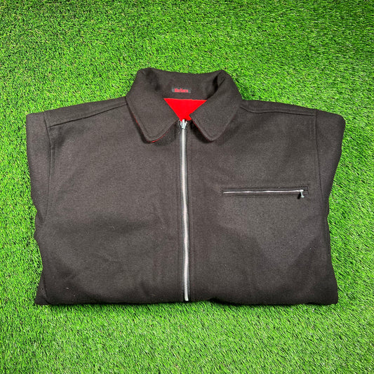 1990s Marlboro Reversible Red/Black Wool Jacket Size Large USED v18570