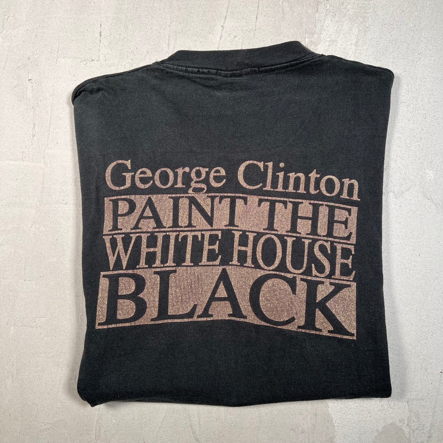 1990s George Clinton Paint the White House Black Black Tee Size XL USED v16247