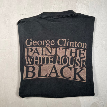 1990s George Clinton Paint the White House Black Black Tee Size XL USED v16247