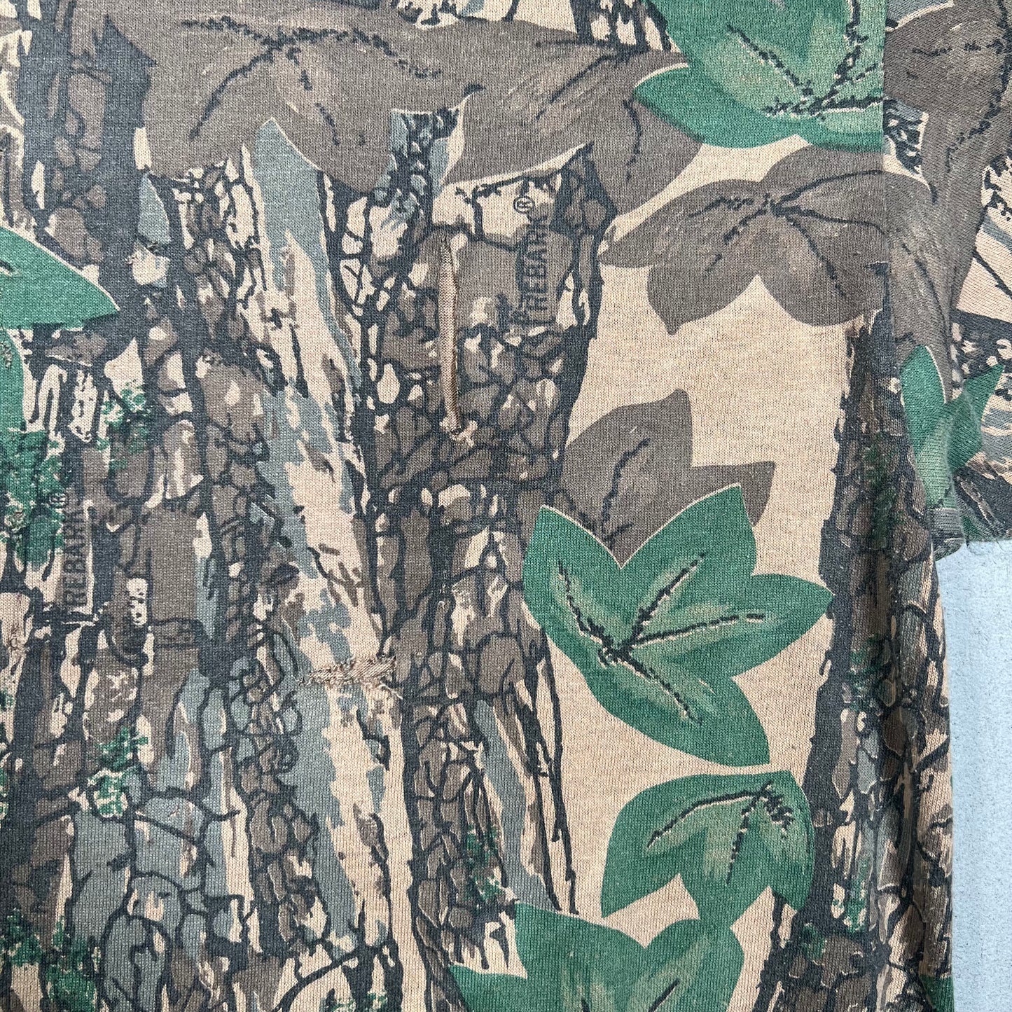 2000s Rebark Camo Tee Size 3XL USED v17720