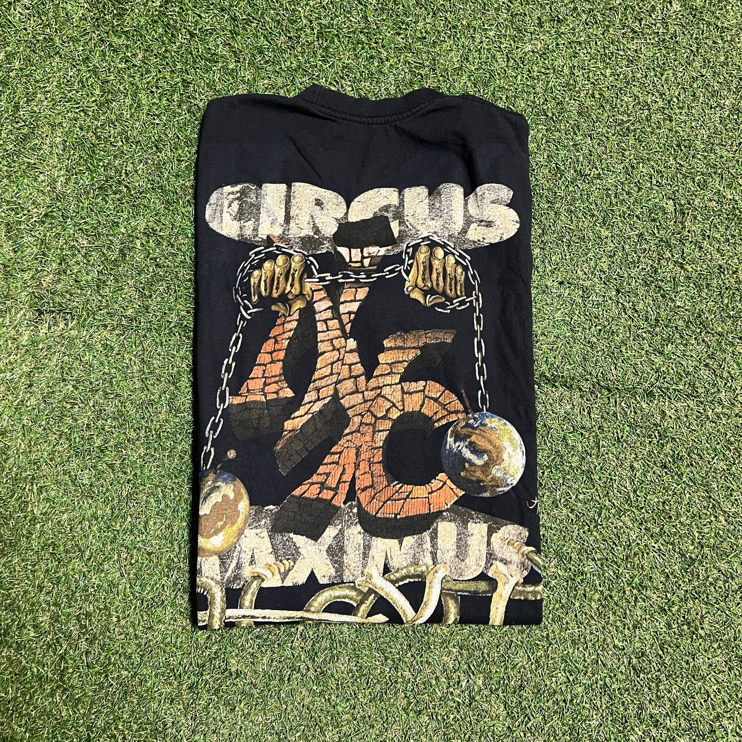 Travis Scott Utopia Thank God Im Free Tonight Black Tee Size Large USED x13632