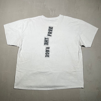 Travis Scott White "Mugshot" Tee Size XXL USED x15421