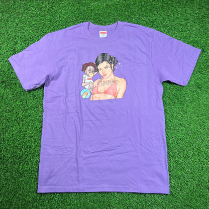 Supreme Angel Monkey Purple Tee Size Medium USED x16417