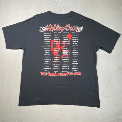 2015 Motley Crue The Final Tour Black Tee Size XL USED v19327