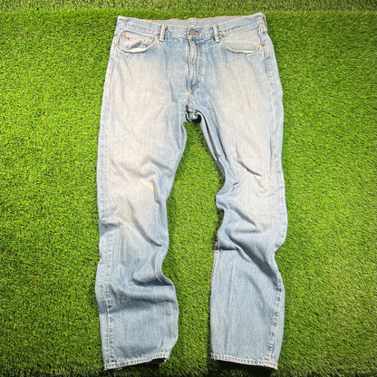 Polo Ralp Lauren Paint Paint Splatter Blue Jeans Size 36 USED v18410