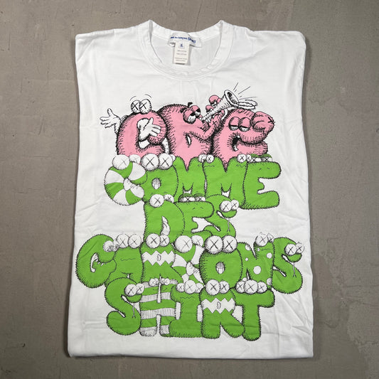 Commes des Garcons KAWS White Tee Size XL USED x17395