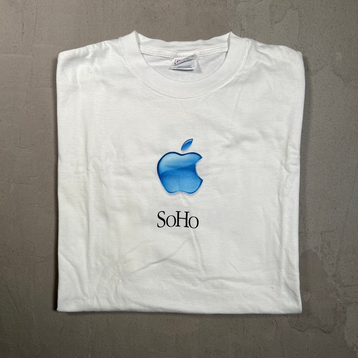 2002 Apple Soho White Shop Tee Size XL USED v15514