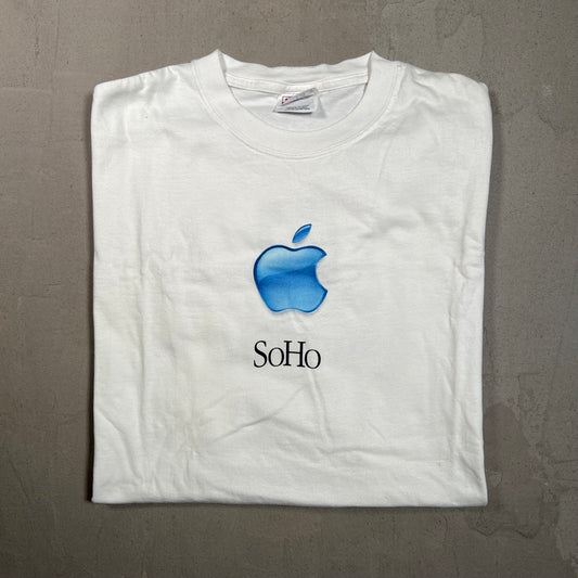 2002 Apple Soho White Shop Tee Size XL USED v15514