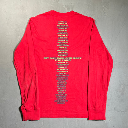 Billie Eilish Hit Me Hard & Soft Tour Red Longsleeve Size Small USED v19599