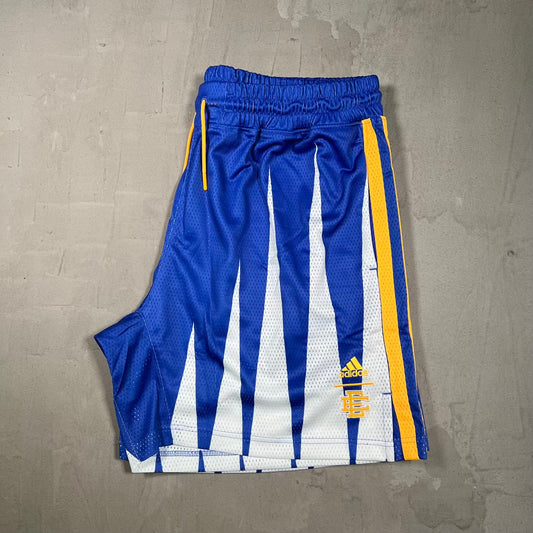 Eric Emanuel EE Adidas Blue/Yellow Mesh Shorts Size XXL NEW x18468