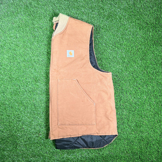 1990s Carhartt Brown Vest Size XXL USED V17063