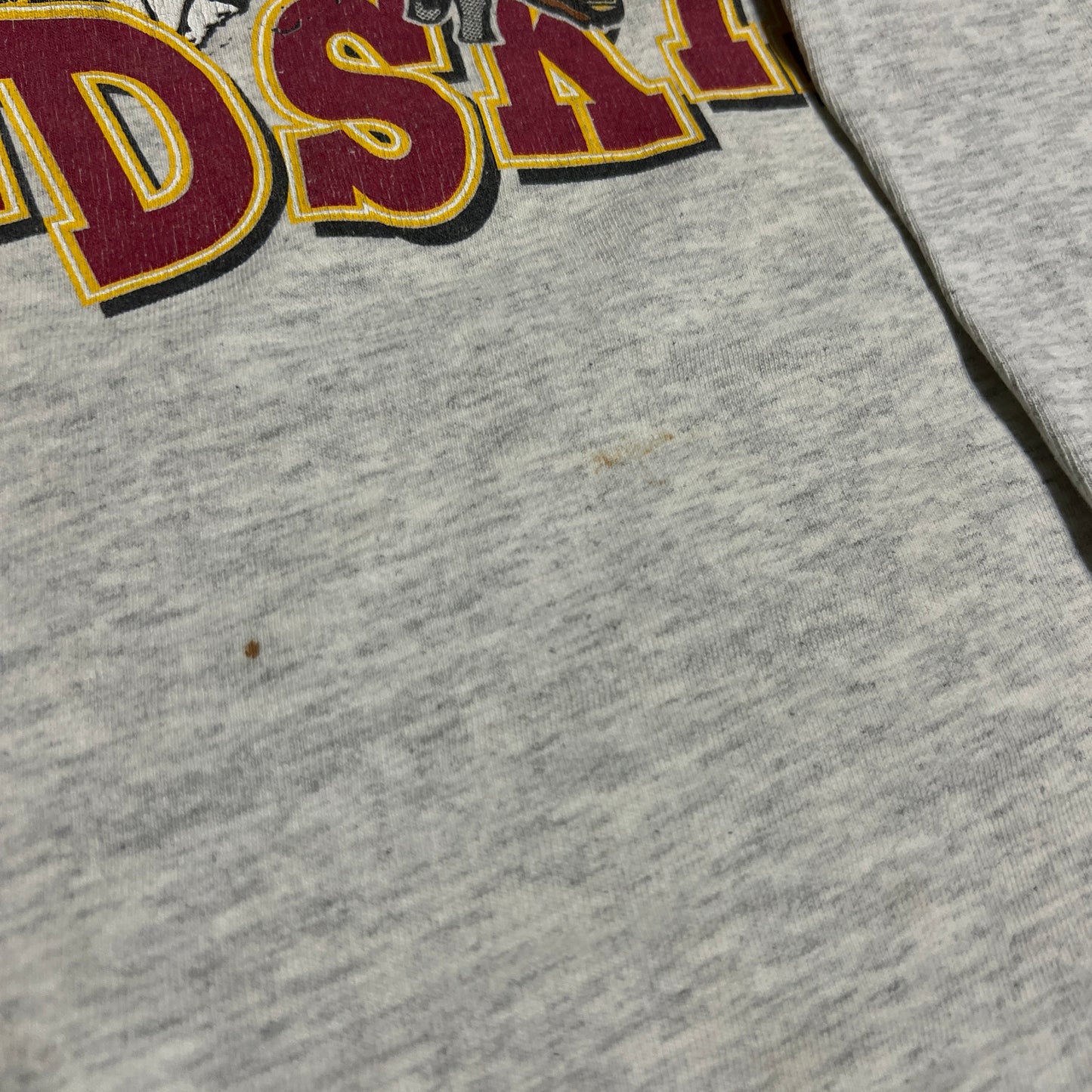 1990s Washington Redskins "Breakthrough" Double Sided Grey Tee Size XL USED v16104