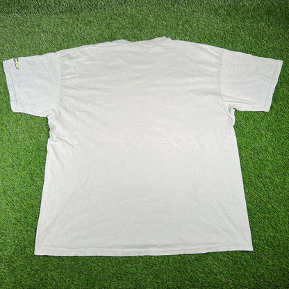 1990s Nike White Tag Grey Tee Size XL USED v16818