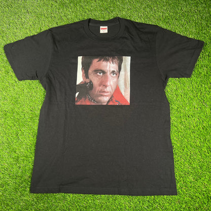 2017 Supreme Scarface Shower Black Tee Size Medium USED x14566